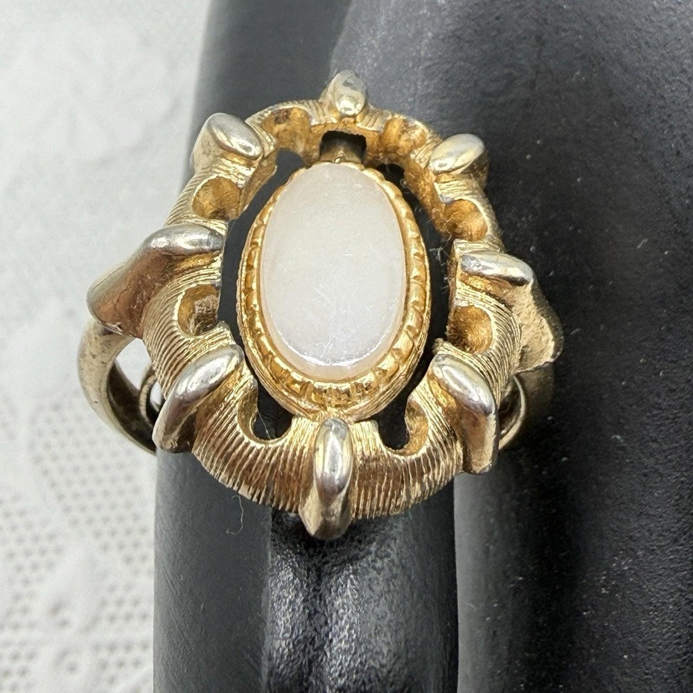 Vintage 1975 Avon "Lights and Shadows" Spinner Flip Ring Sz 7-1/4